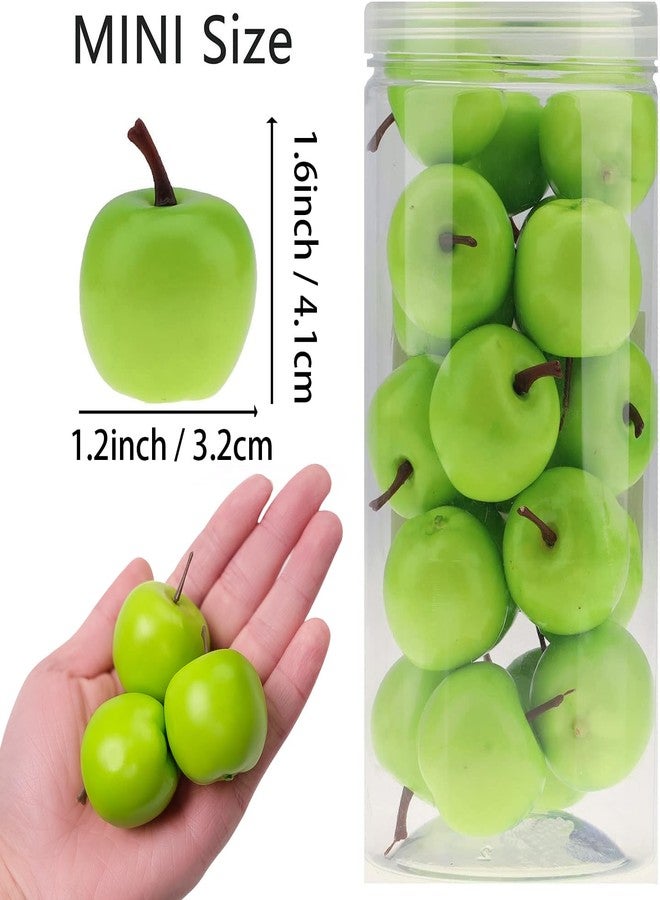 Meiwlong 27 Pcs Small Fake Apples,Mini 1.6 Inch Artificial Apple for Decoration, Realistic Plastic Fake Fruits for Home Kitchen Party Decor - Image 2